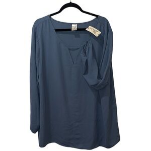 NWT Terra & Sky 2X Blue Blouse